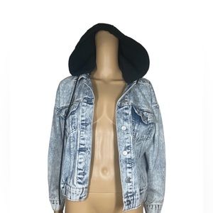 Acid Wash Denim Combo Jacket